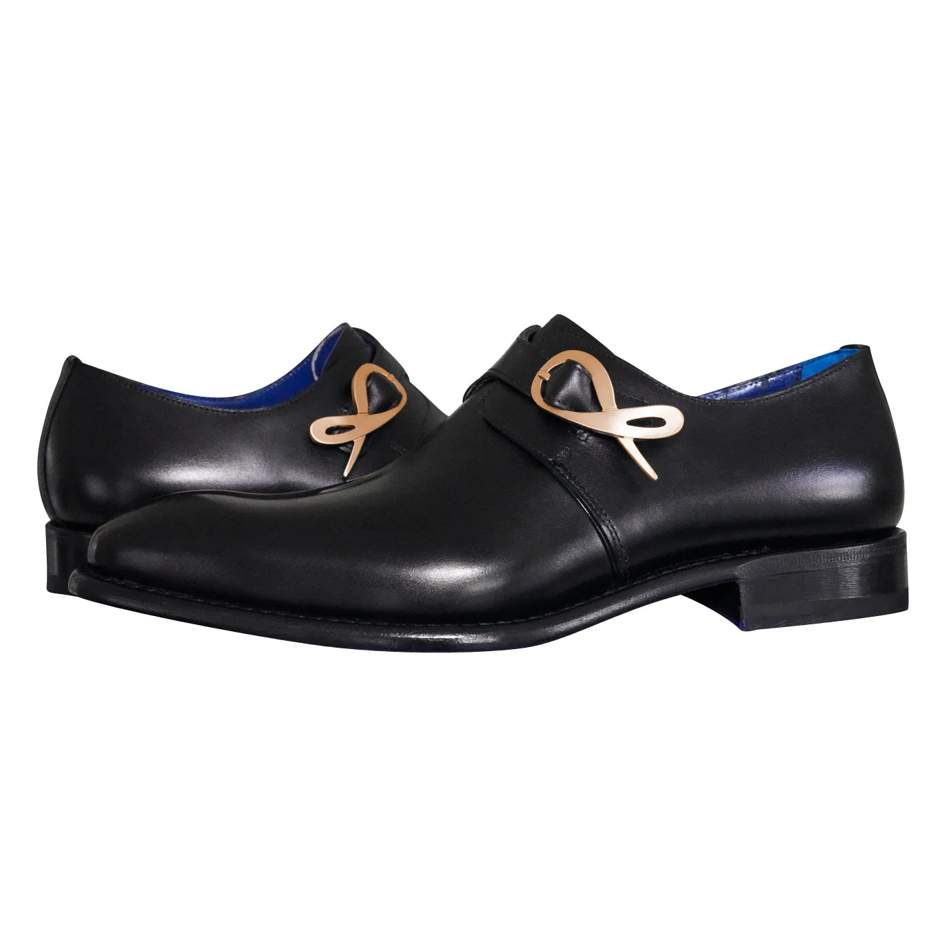 Nero Opal With Yellow Gold Hardware Monk Strap