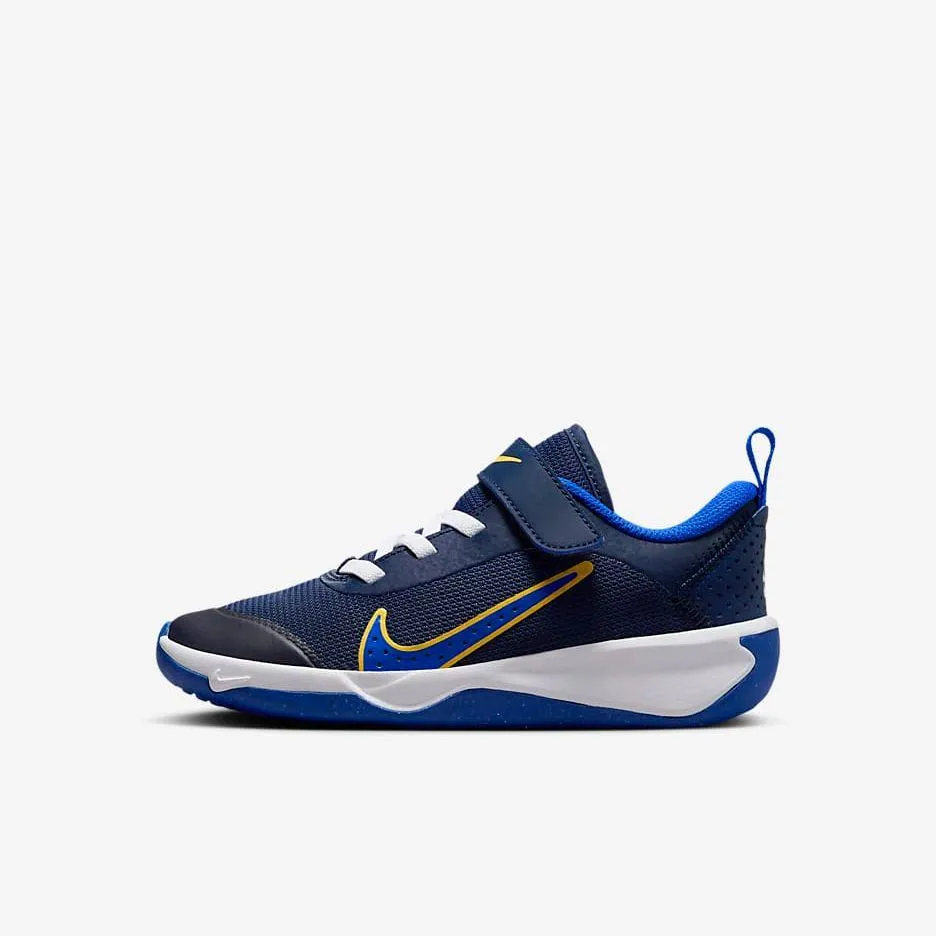 Nike Kid's Omni Multi Court Shoes - Midnight Navy / Saturn Gold / White / Hyper Royal