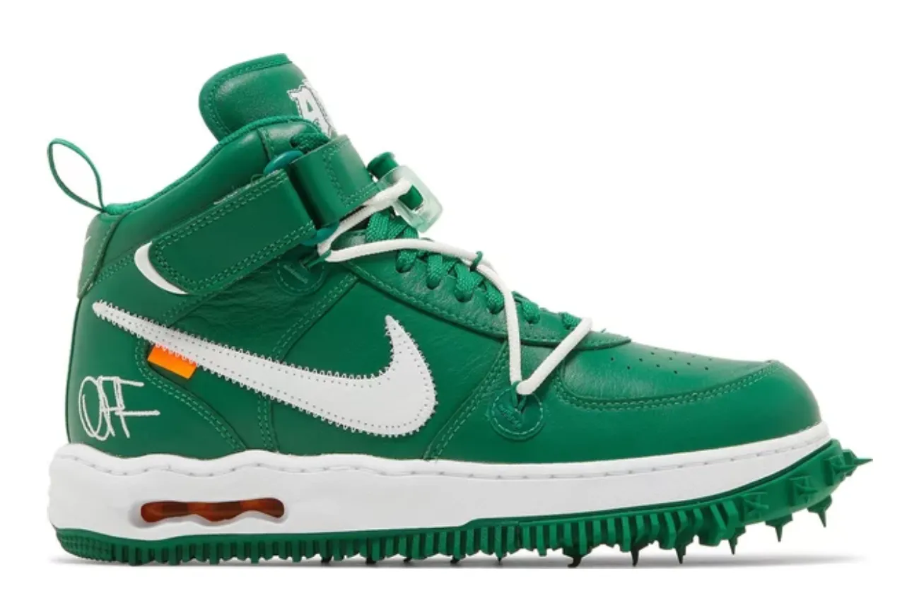 Off-White x Air Force 1 Mid SP Leather 'Pine Green'