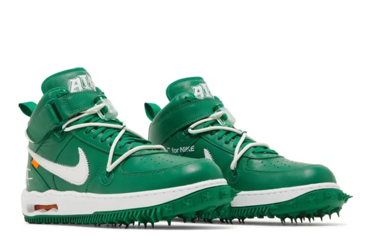 Off-White x Air Force 1 Mid SP Leather 'Pine Green'