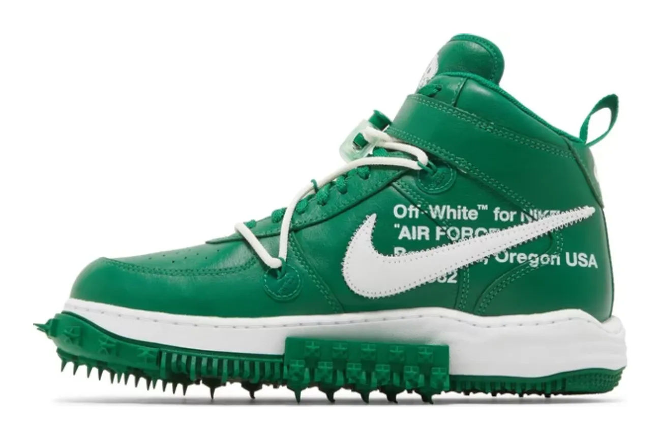 Off-White x Air Force 1 Mid SP Leather 'Pine Green'