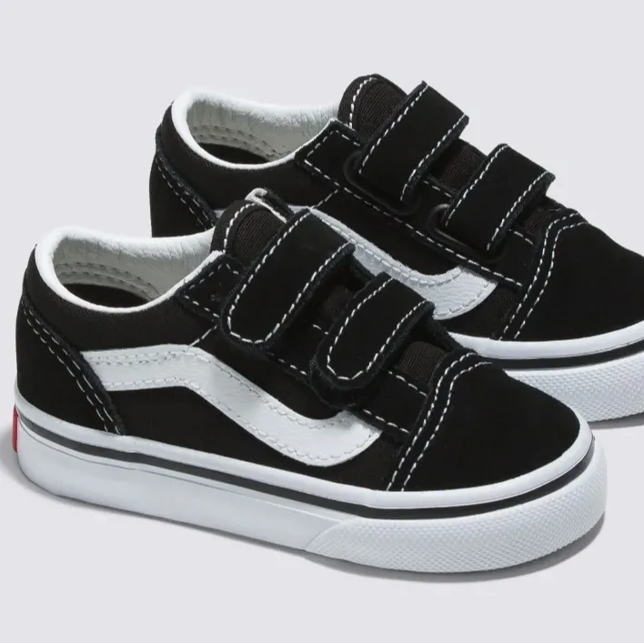 Old Skool V- Toddler- Black/White