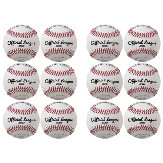 One Dozen Champion Sports OLB10 Leather Game Baseballs