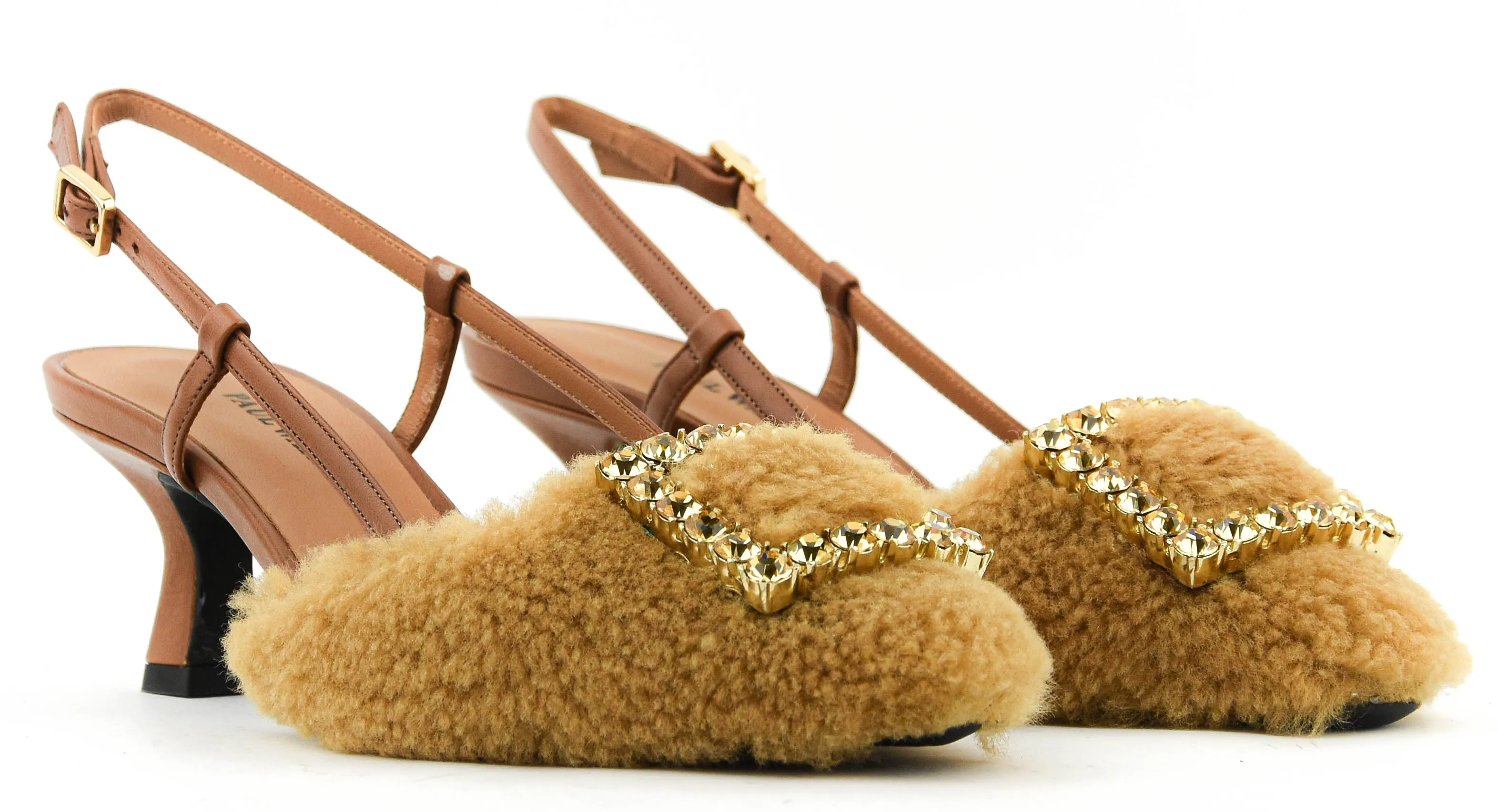 PAULWARMER TEDDY SLINGBACK TAN