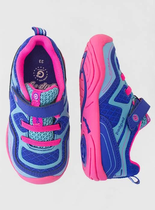 Pediped Force Trainers in Blue/Pink