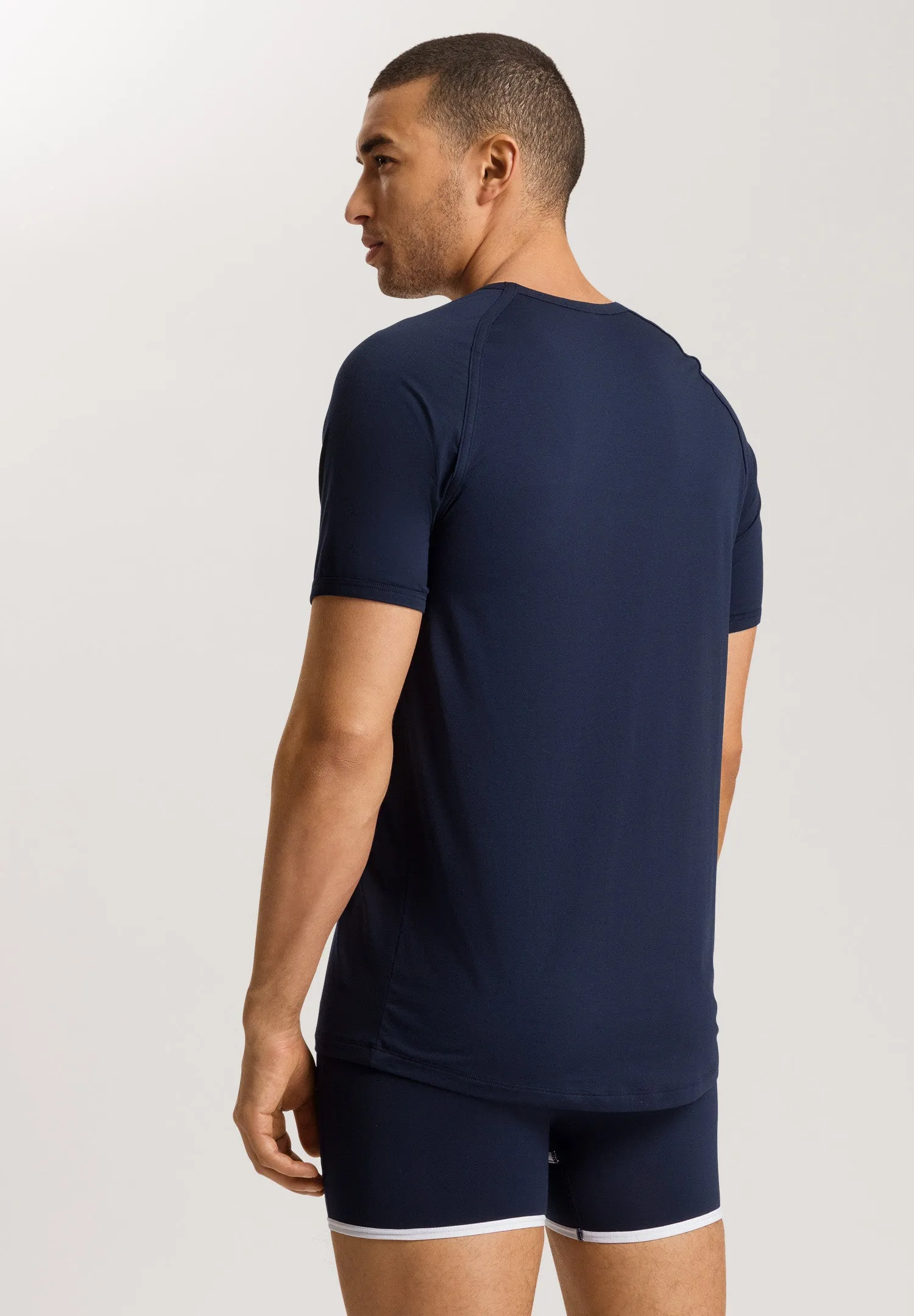 Pierre Pique Knit Raglan Sleeve T-Shirt | Deep Navy 73213-1610