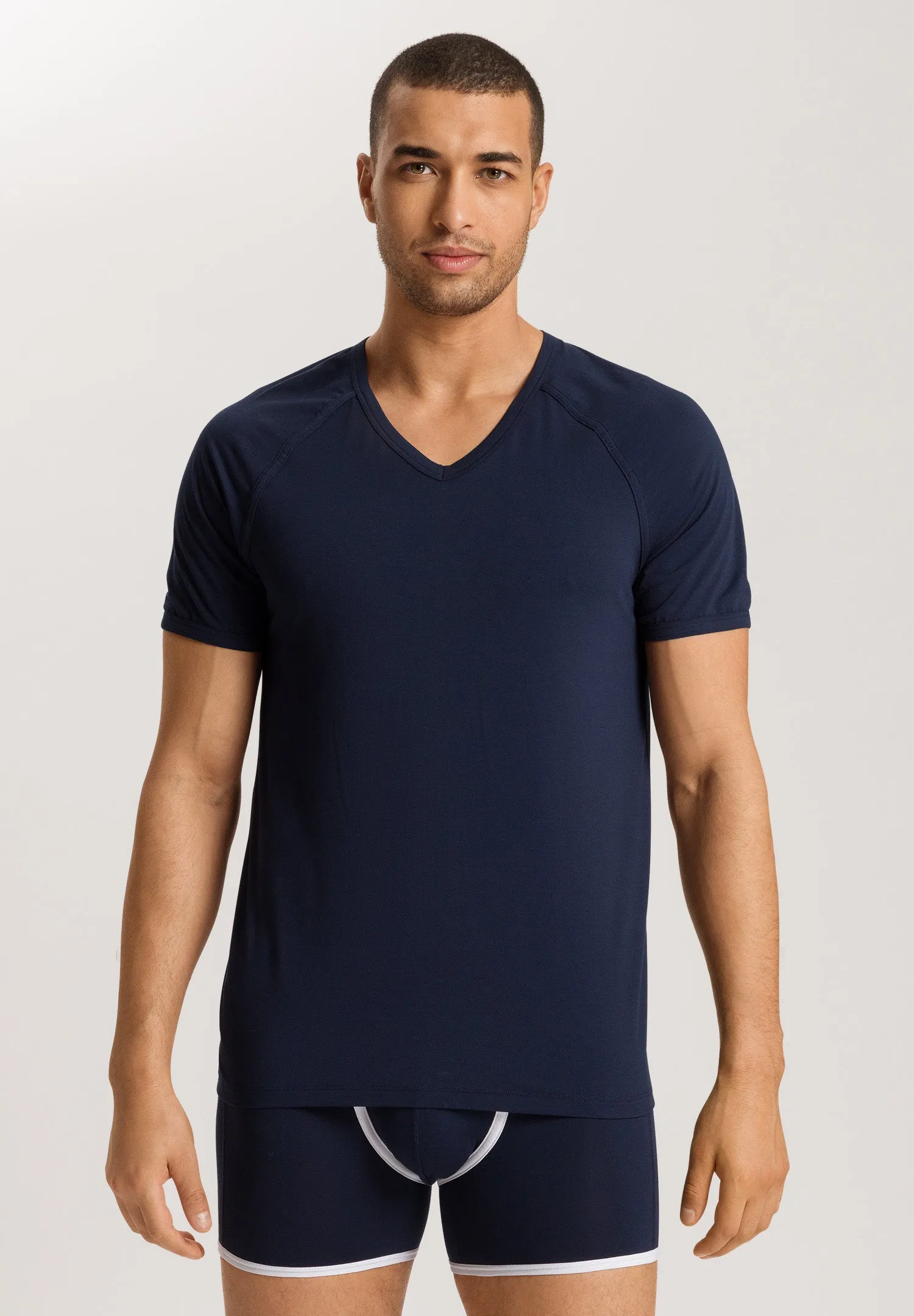 Pierre Pique Knit Raglan Sleeve T-Shirt | Deep Navy 73213-1610