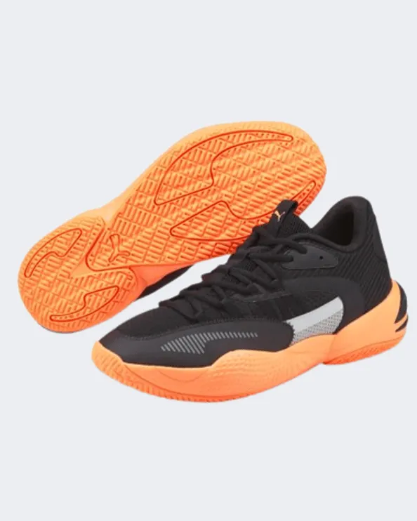 Puma Court Rider 2.0 Men Basketball Shoes Black/Orange 376646-01