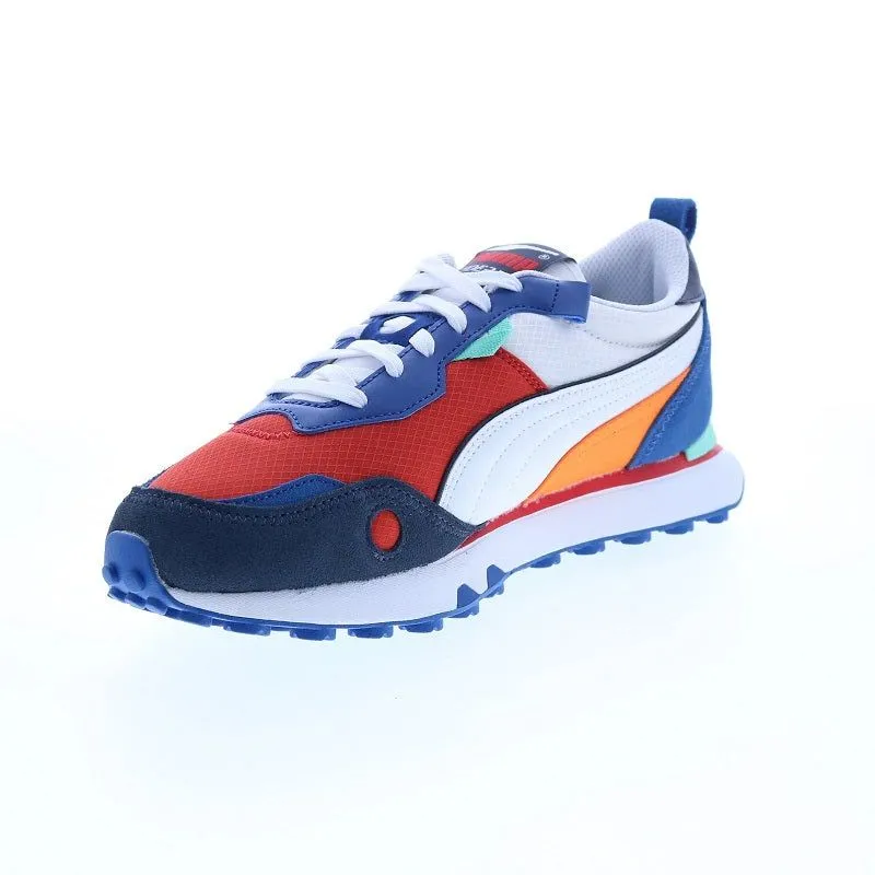 Puma Men's Rider FV Future Vintage Shoes - Blue / Burnt Red