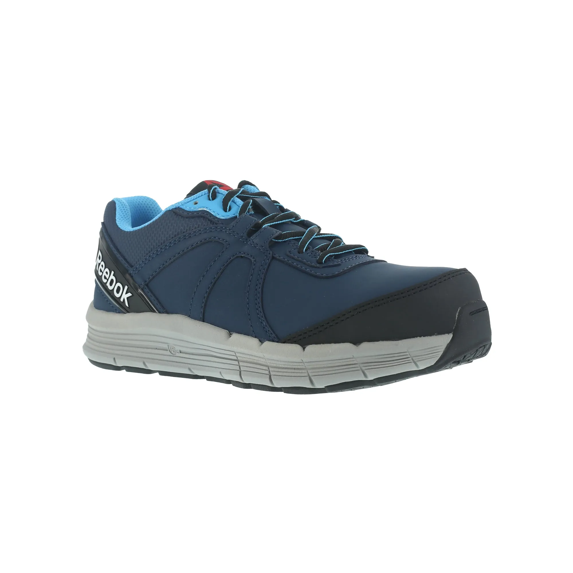 Reebok Womens Blue Leather Work Shoes ST Oxford Guide