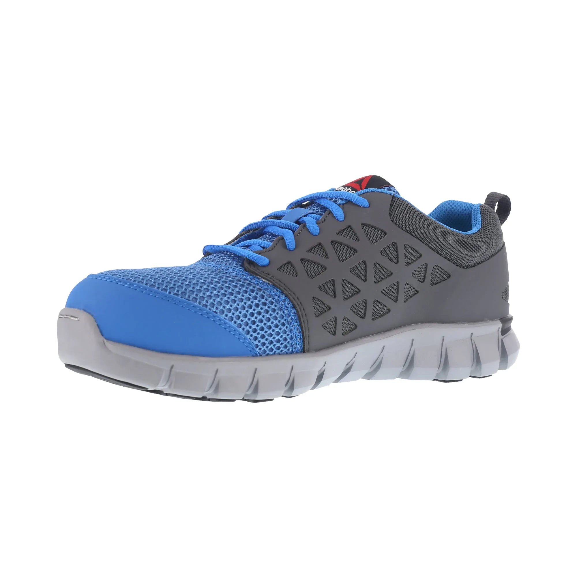 Reebok Womens Blue Mesh Work Shoes AT Oxford Athletic Leather