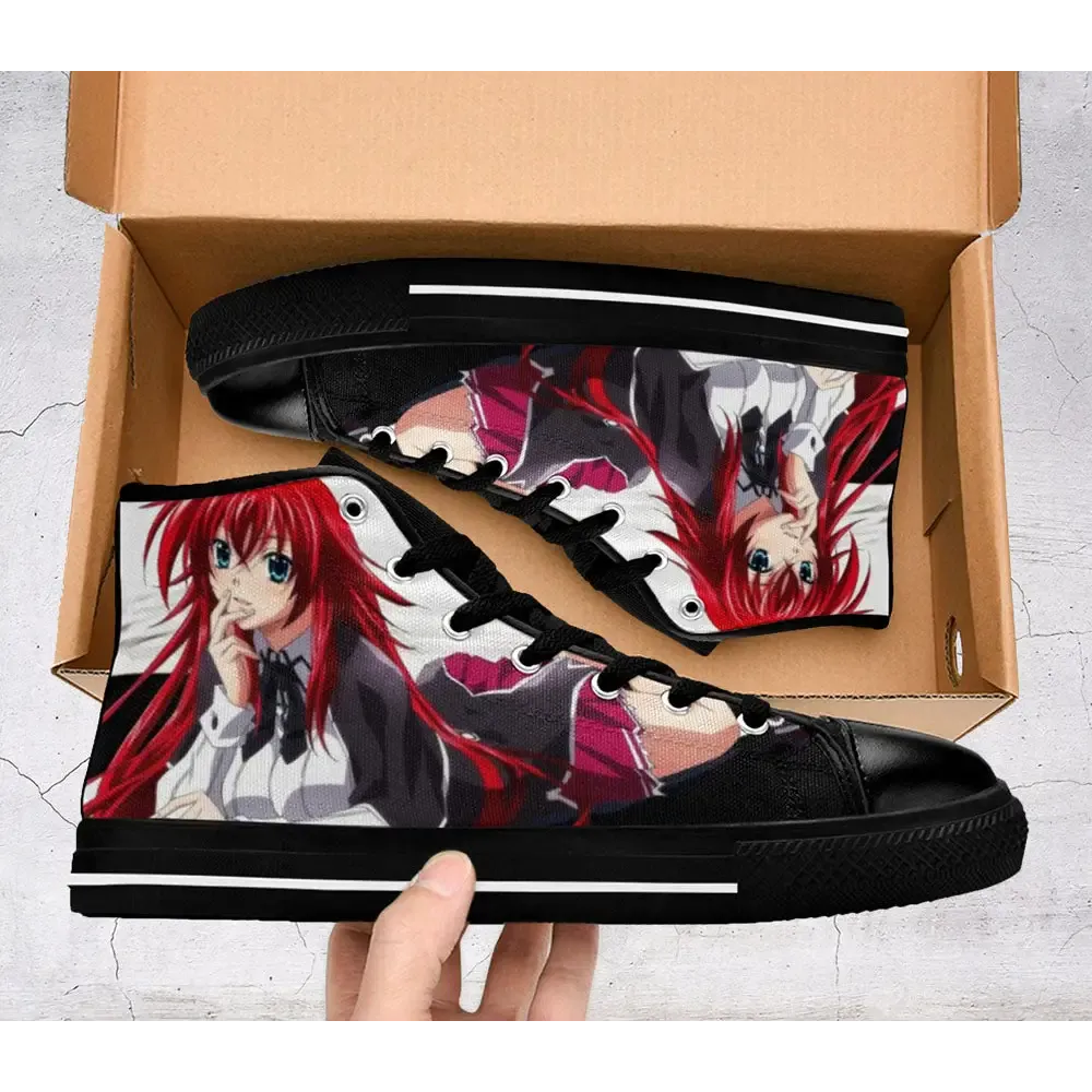 Rias Gremory High School DxD Shoes High Top Sneakers for Kids and Adults