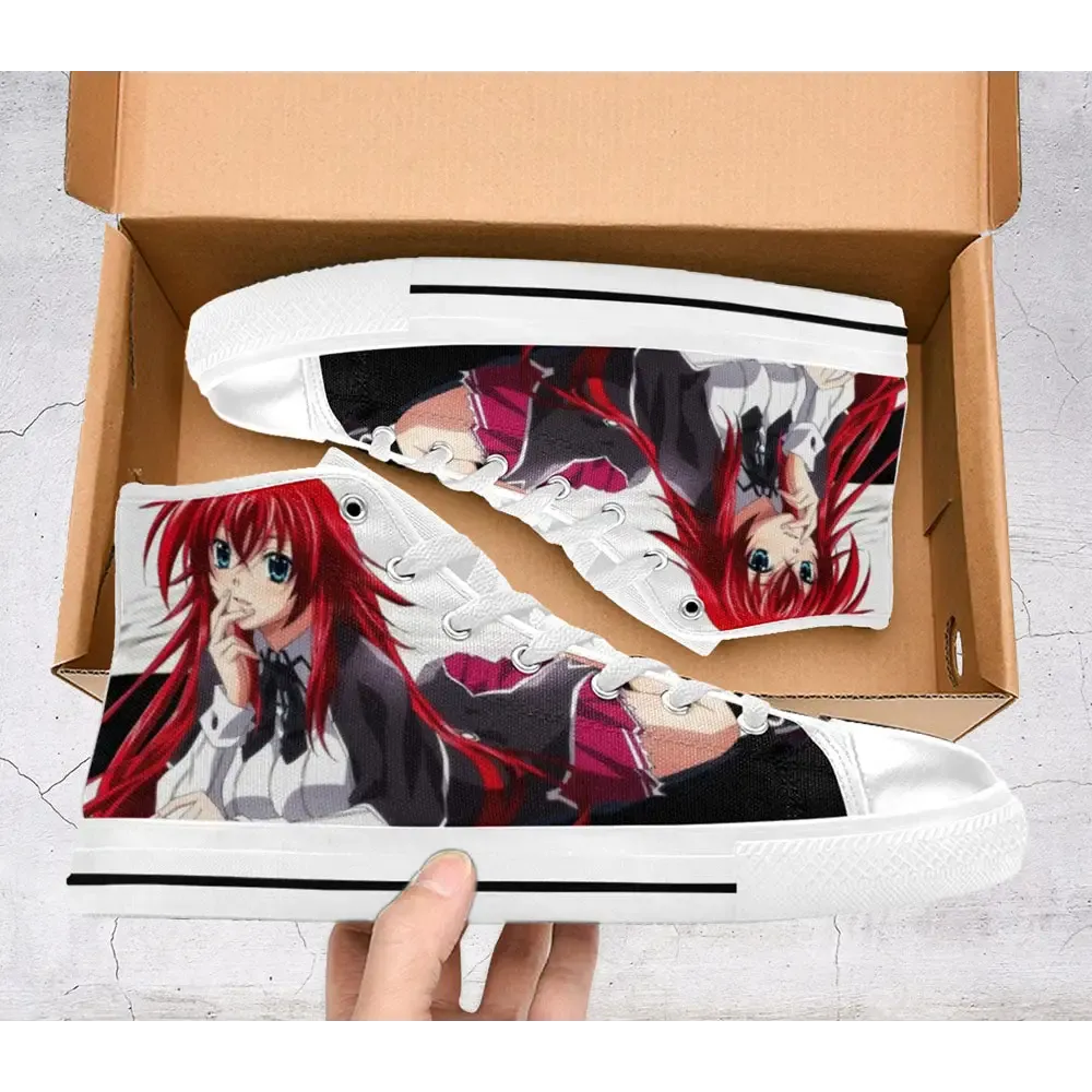 Rias Gremory High School DxD Shoes High Top Sneakers for Kids and Adults