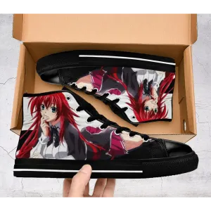 Rias Gremory High School DxD Shoes High Top Sneakers for Kids and Adults