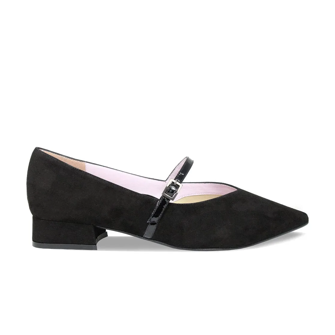 Savannah: Black Suede & Patent