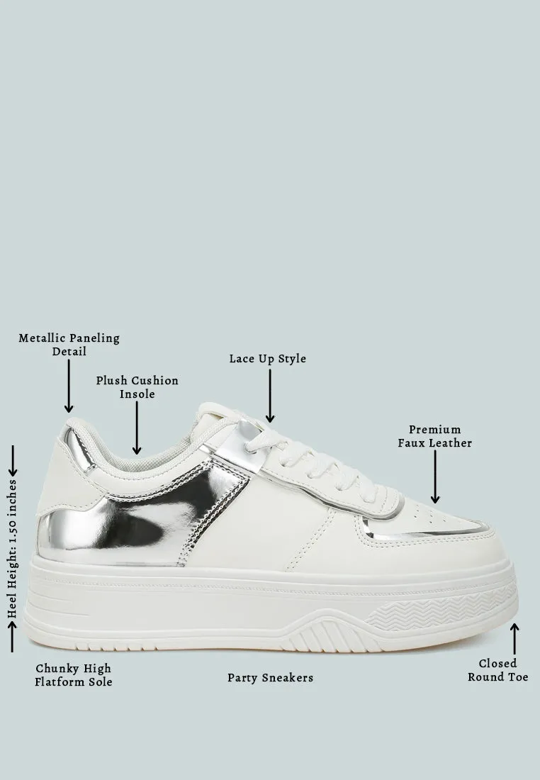 Scouts Metallic Paneling Platform Sneakers