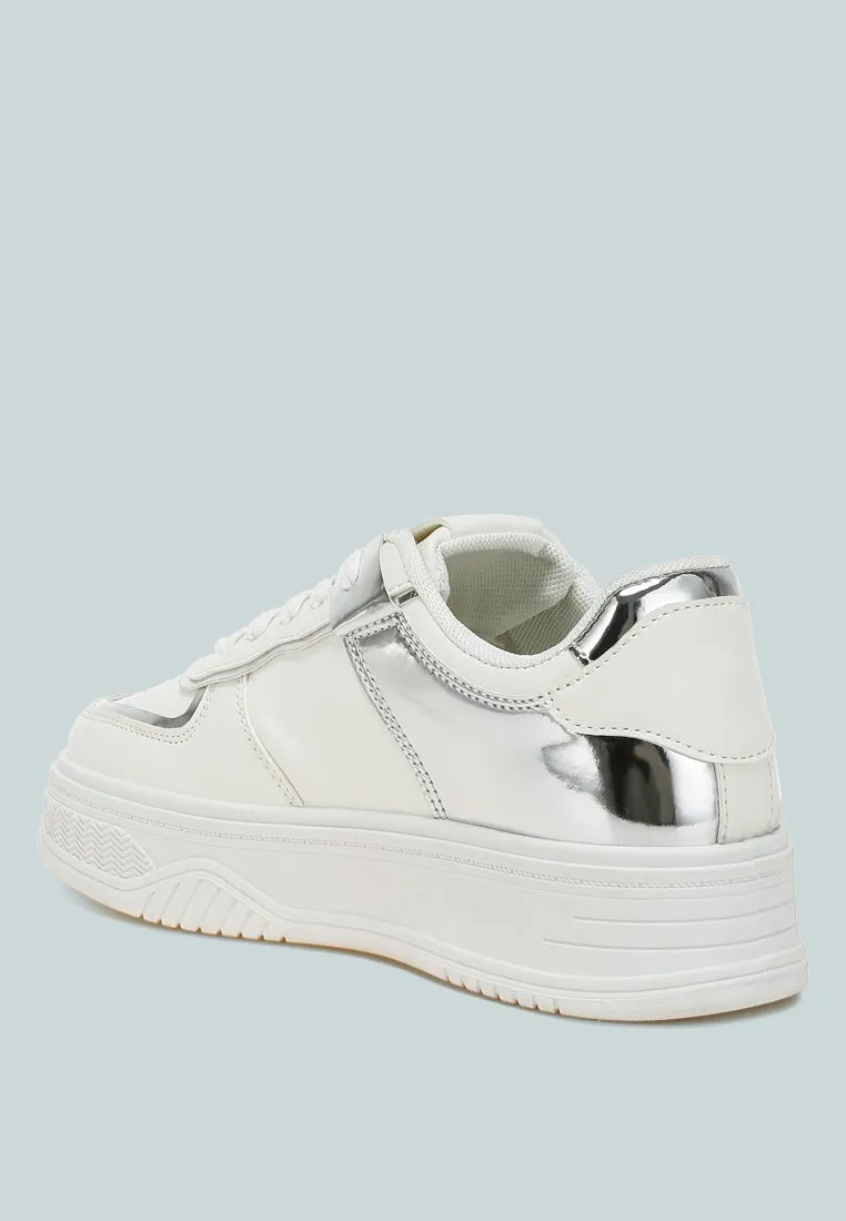 Scouts Metallic Paneling Platform Sneakers