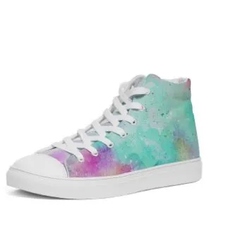 Sneakers for Girls-Unique Tie Dye Design. Hitops Keds for Women. WickedYo