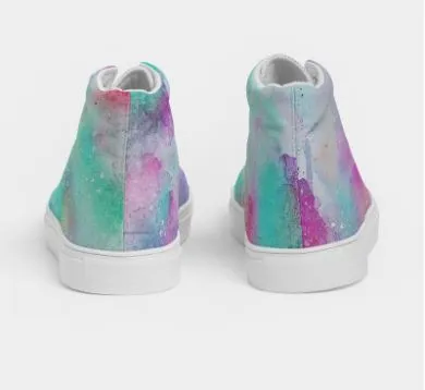 Sneakers for Girls-Unique Tie Dye Design. Hitops Keds for Women. WickedYo