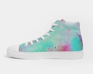 Sneakers for Girls-Unique Tie Dye Design. Hitops Keds for Women. WickedYo