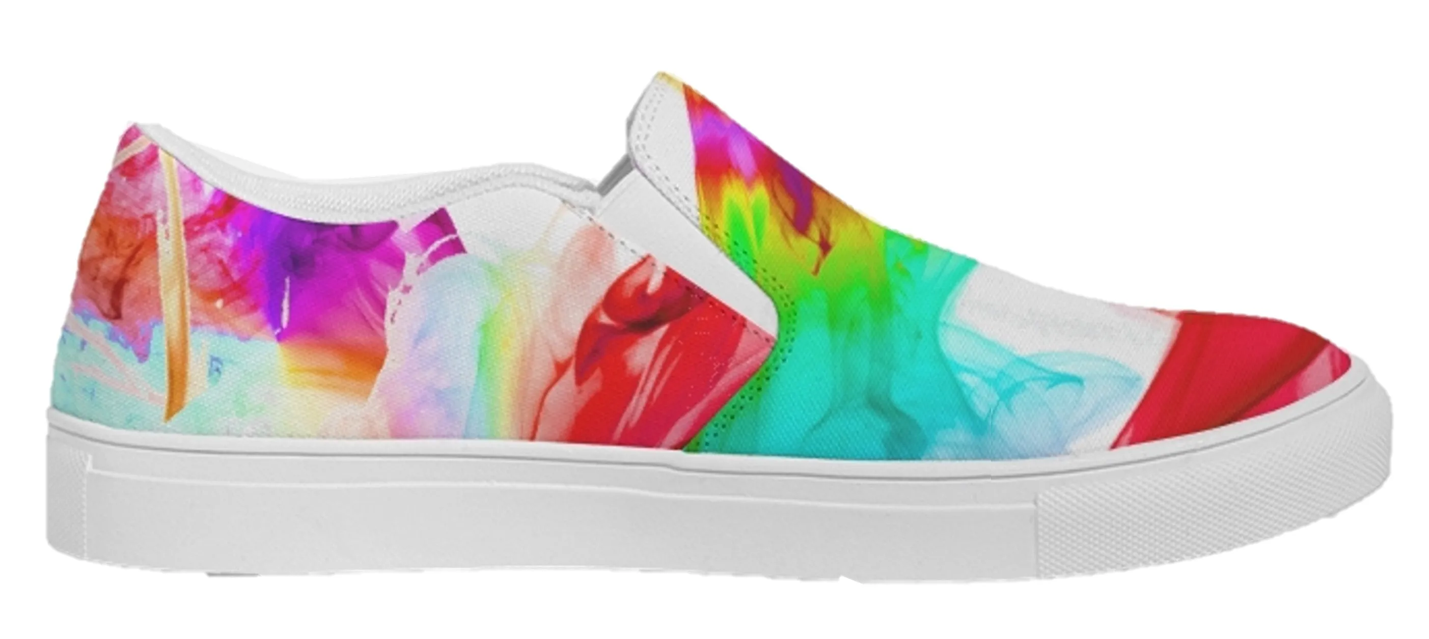 Streetfashion Sneakers. Girls' Slip-On Printed Keds. Canvas Shoes for Women. Colorfall by WickedYo