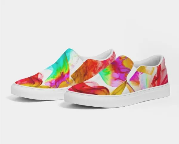 Streetfashion Sneakers. Girls' Slip-On Printed Keds. Canvas Shoes for Women. Colorfall by WickedYo