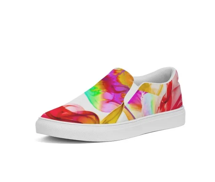 Streetfashion Sneakers. Girls' Slip-On Printed Keds. Canvas Shoes for Women. Colorfall by WickedYo