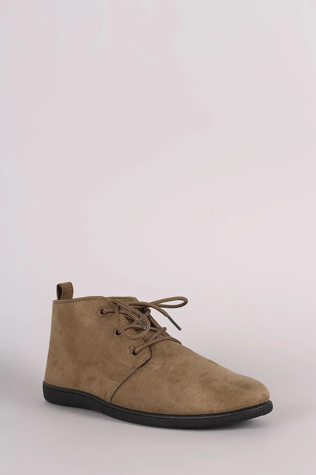 Suede Lace Up Desert Booties