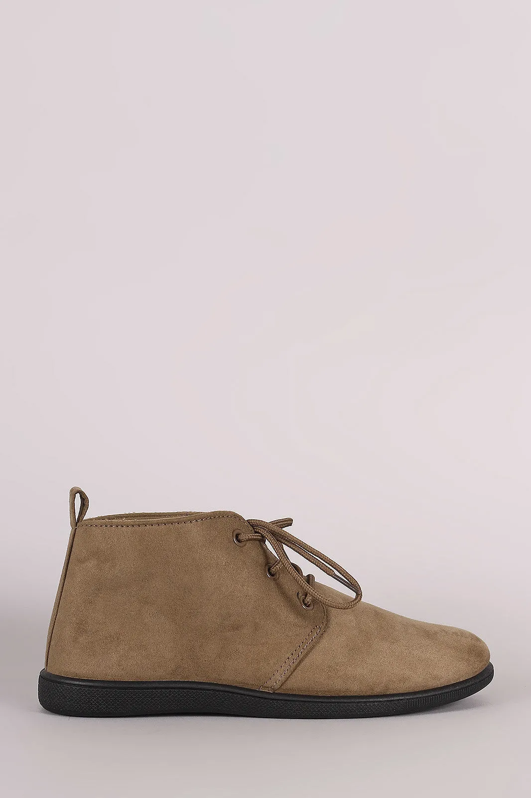 Suede Lace Up Desert Booties