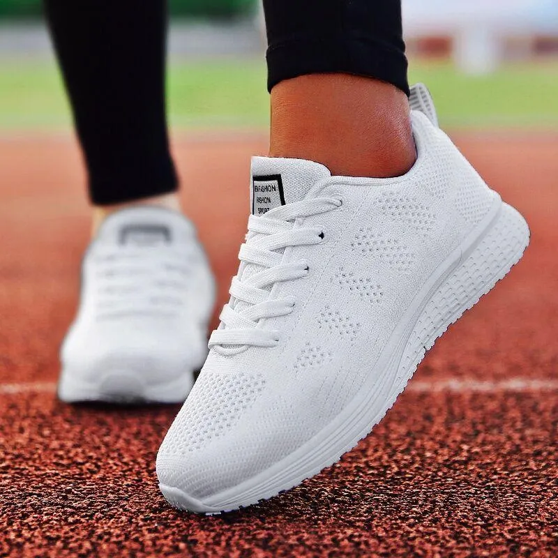 Super Light Sneakers For Women Sport Basket Femme Walking White Casual shoes