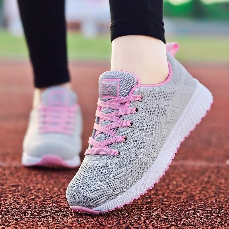 Super Light Sneakers For Women Sport Basket Femme Walking White Casual shoes