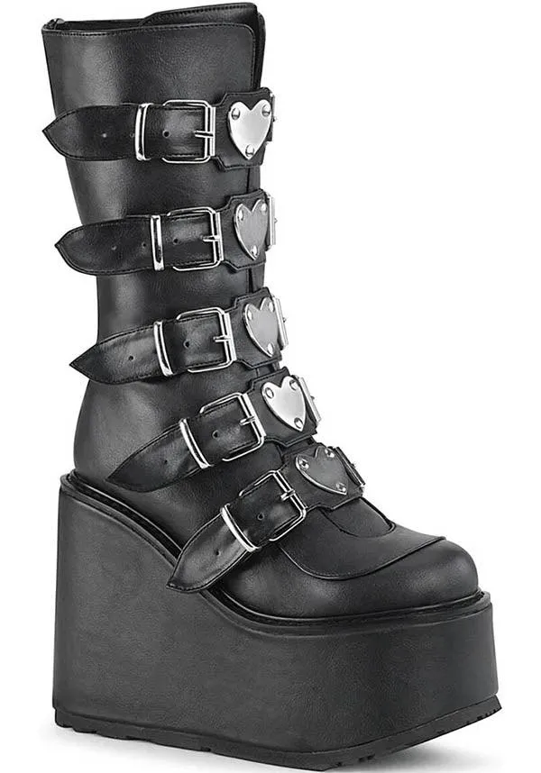 SWING-230 [Black] | PLATFORM BOOTS [PREORDER]