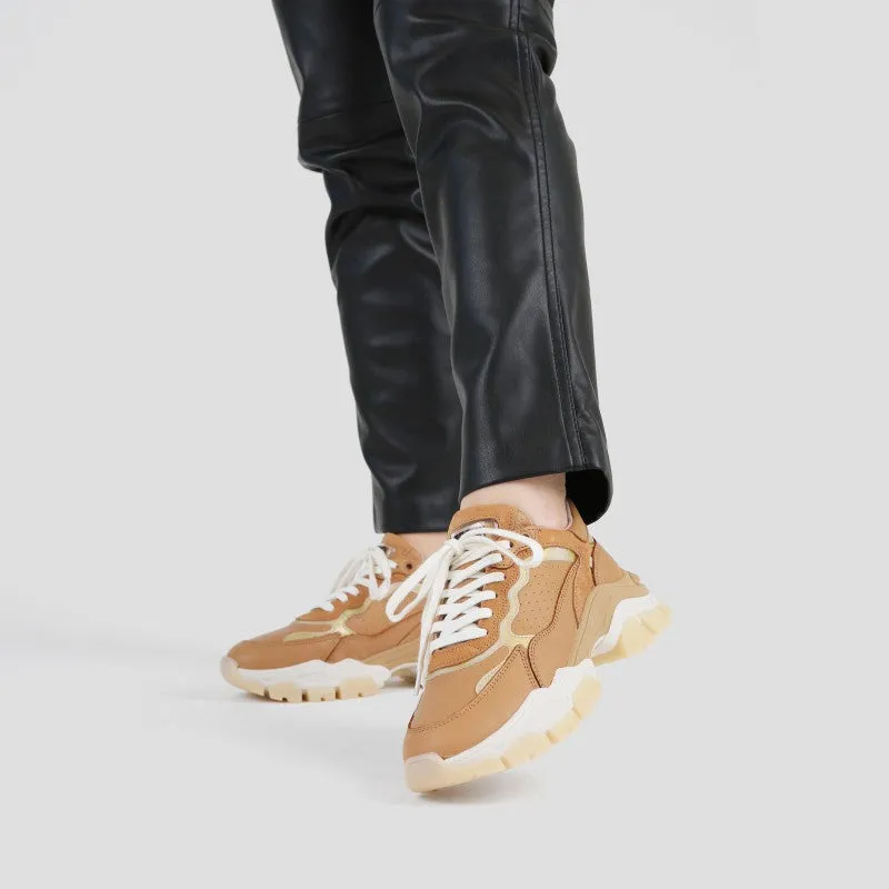 Tayke Over Dark Camel Chunky Sneakers