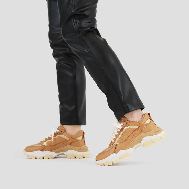 Tayke Over Dark Camel Chunky Sneakers