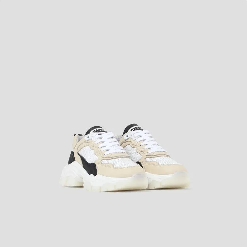 Tayke Over White Black Camel Chunky Sneakers