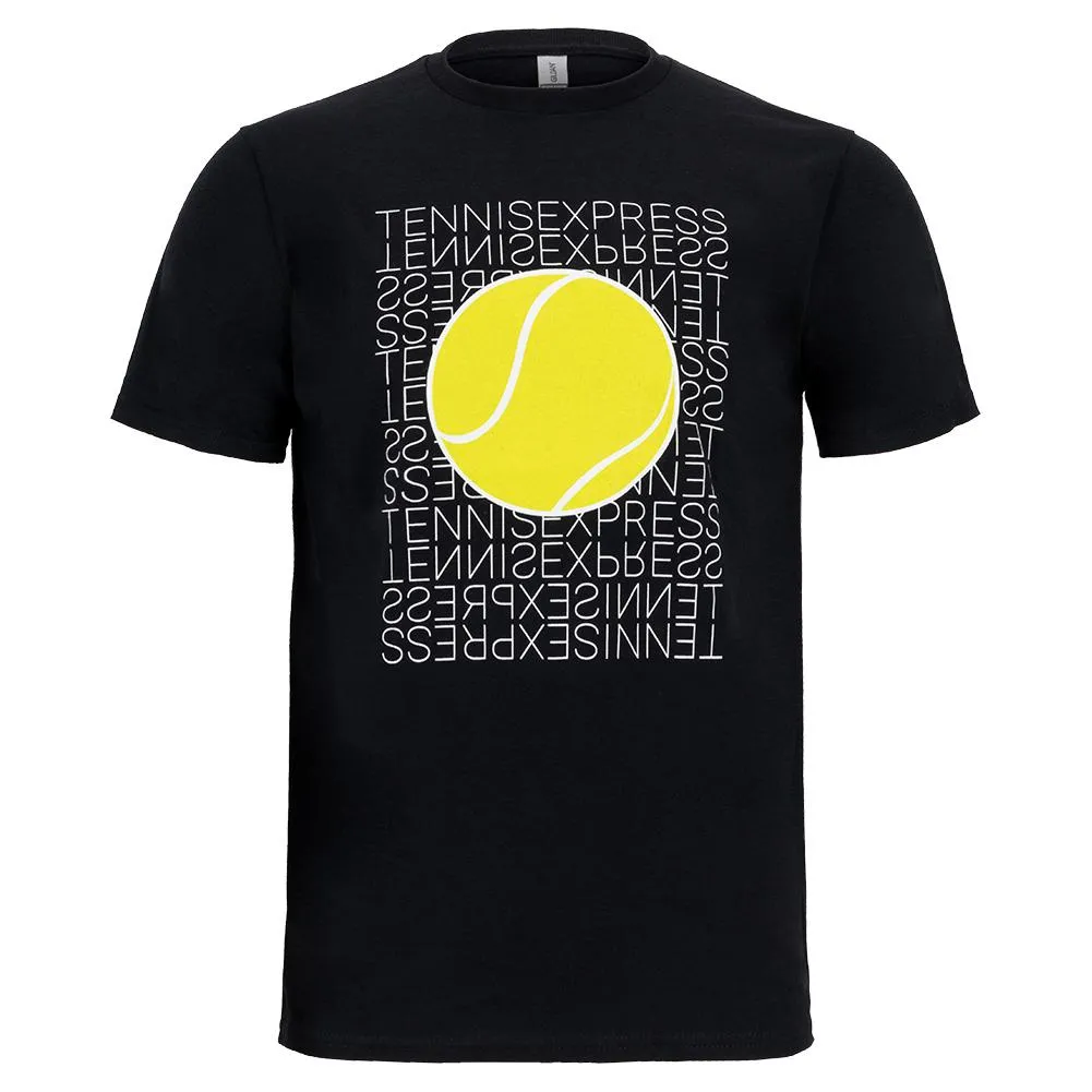 Tennis Express T-Shirt Black with Yellow Ball