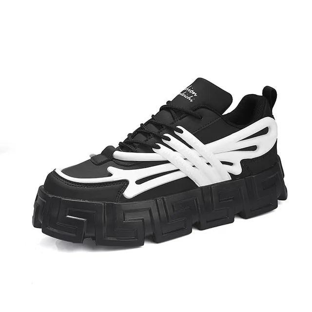 Thick Chunky Platform Microfiber Sneakers