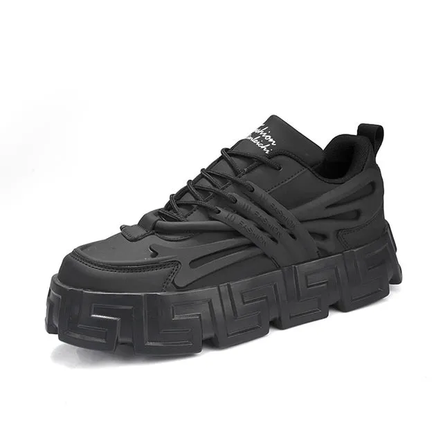 Thick Chunky Platform Microfiber Sneakers