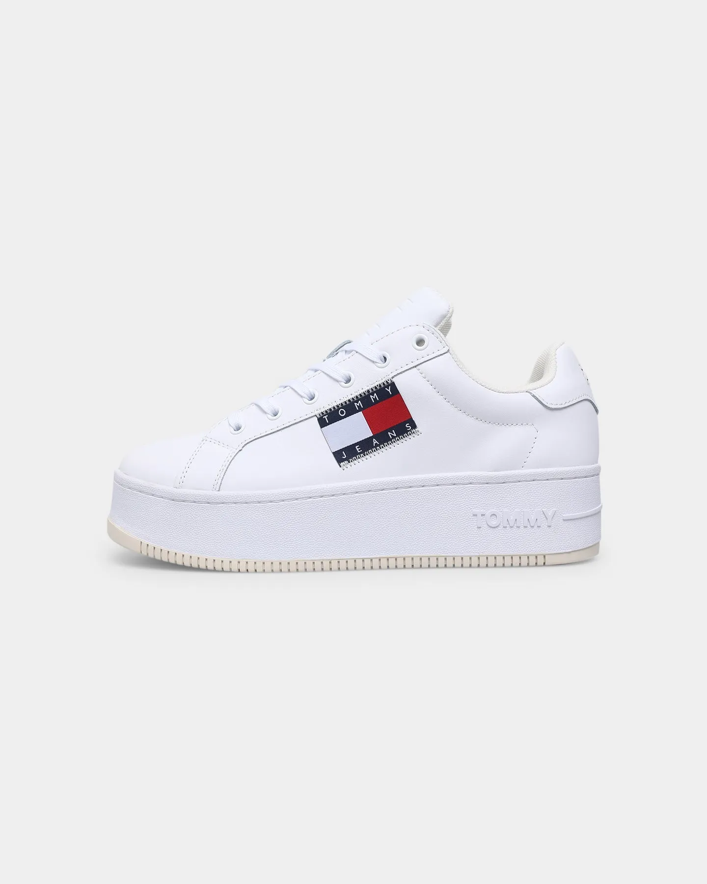 Tommy Jeans Women's Flatform Flag Sneaker White