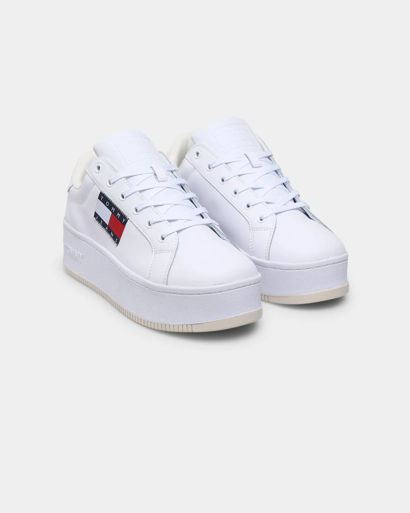 Tommy Jeans Women's Flatform Flag Sneaker White