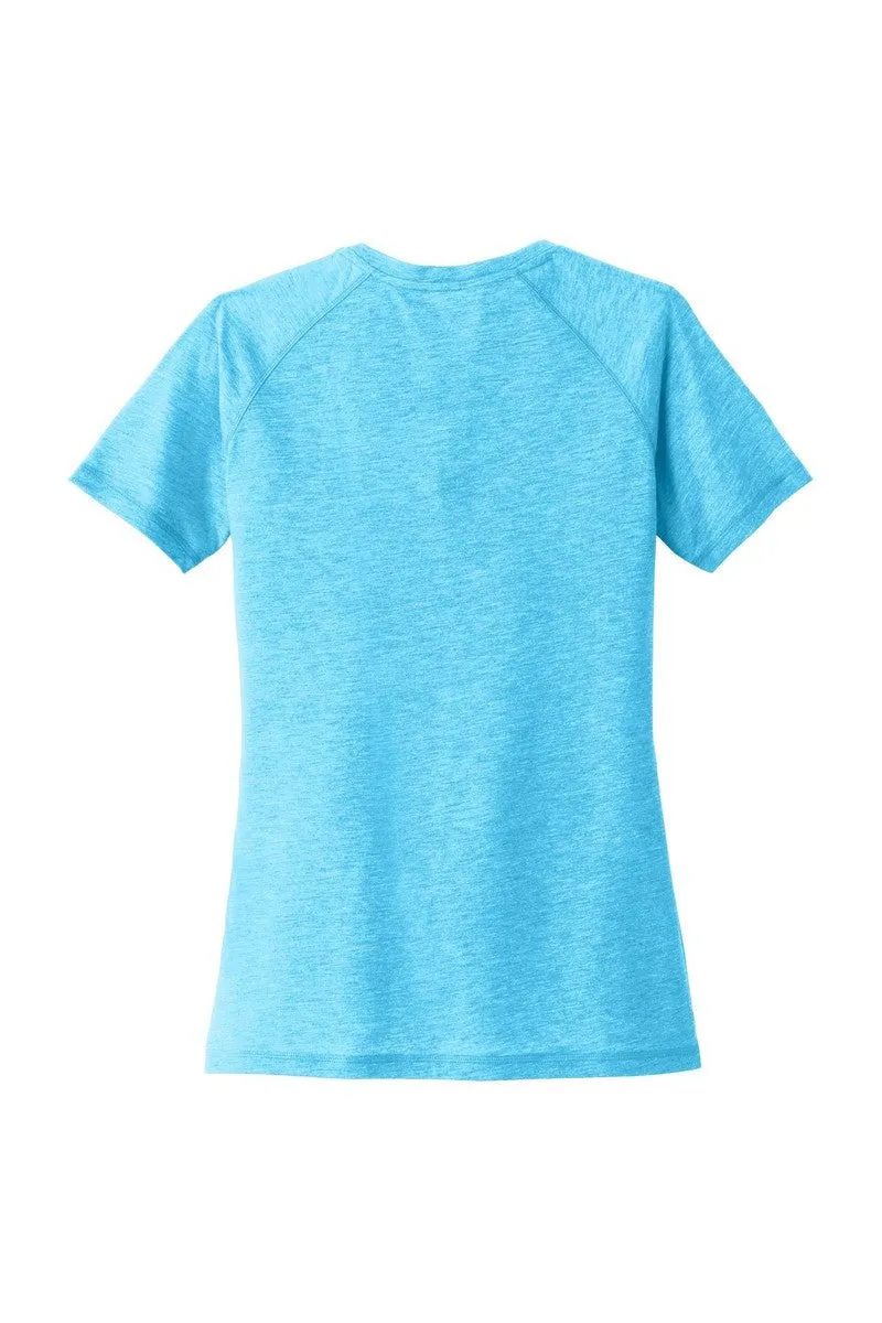 Tre-Blend Performance Neck Tee - Pond Blue Heather