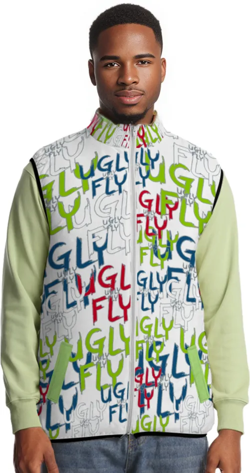 Ugly Fly Unisex Windproof Full-Zip Bubble Cotton Vests