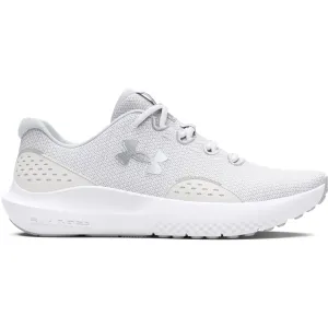 Under Armour Women's Charged Surge 4, (100) White/Distant Gray/Metallic Silver, 7.5, US