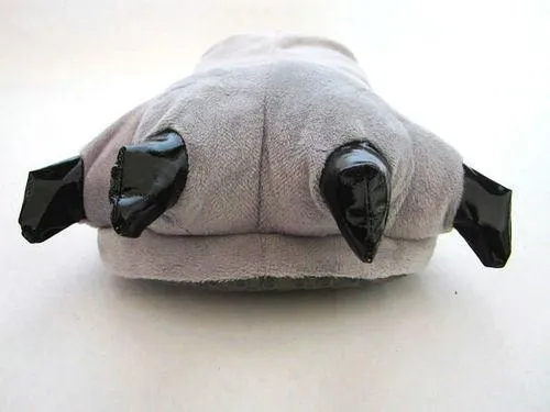 Unisex Animal Totoro Grey cosplay Kigurumi fleece slippers shoes