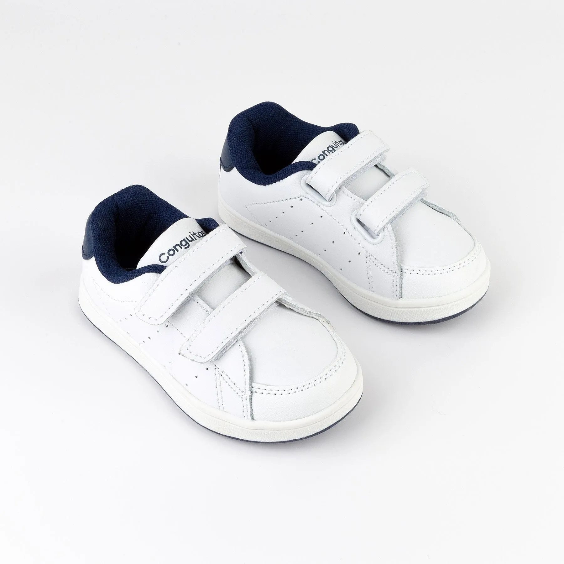 Unisex Navy Washable Leather Trainers