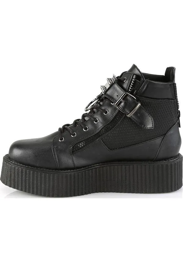 V-CREEPER-566 | Black Vegan Leather [PREORDER]