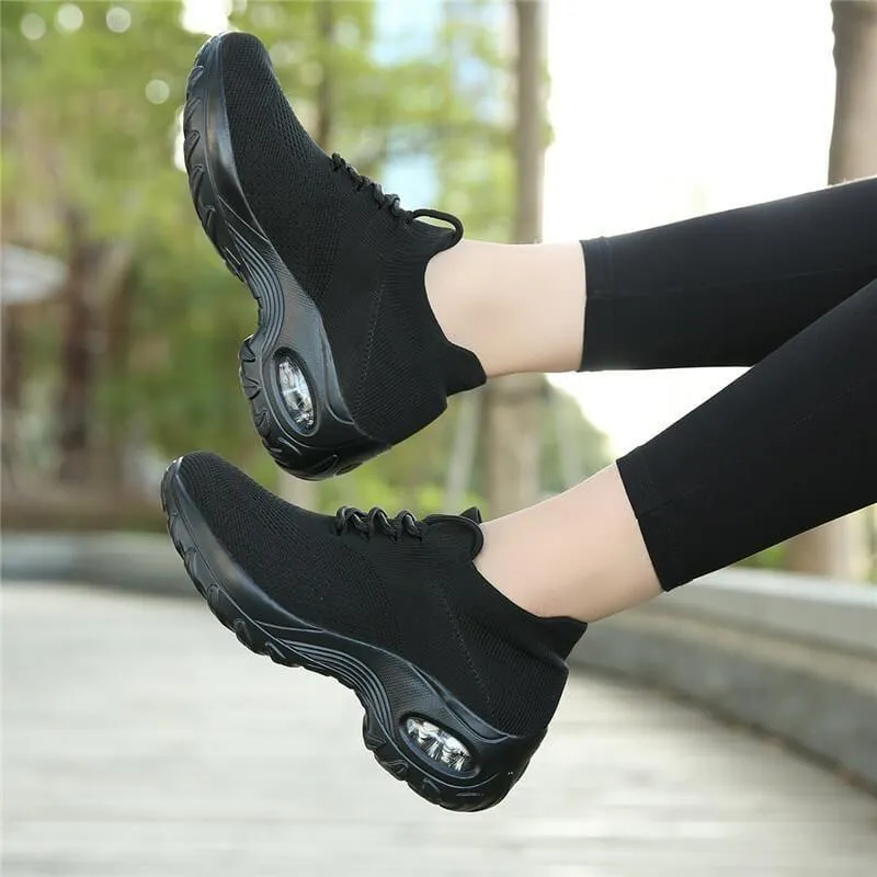 Vanccy Lace Up Walking Running Shoes Platform Sneakers