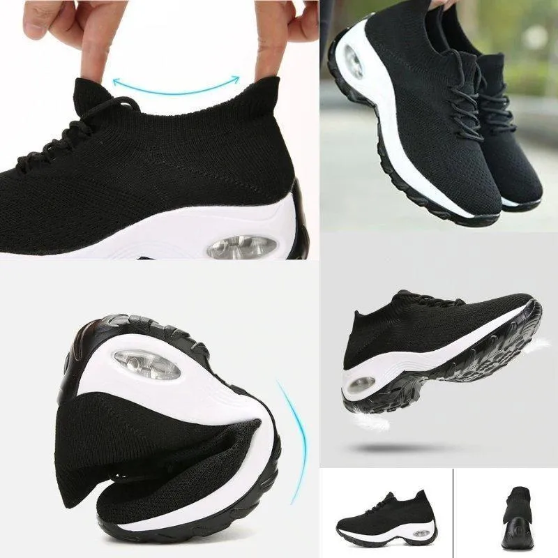 Vanccy Lace Up Walking Running Shoes Platform Sneakers