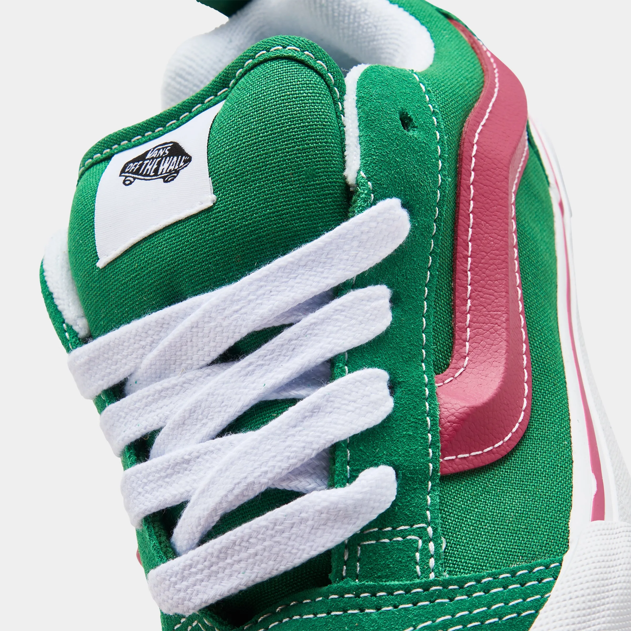 Vans Childrens' Knu Skool Green / Pink - White