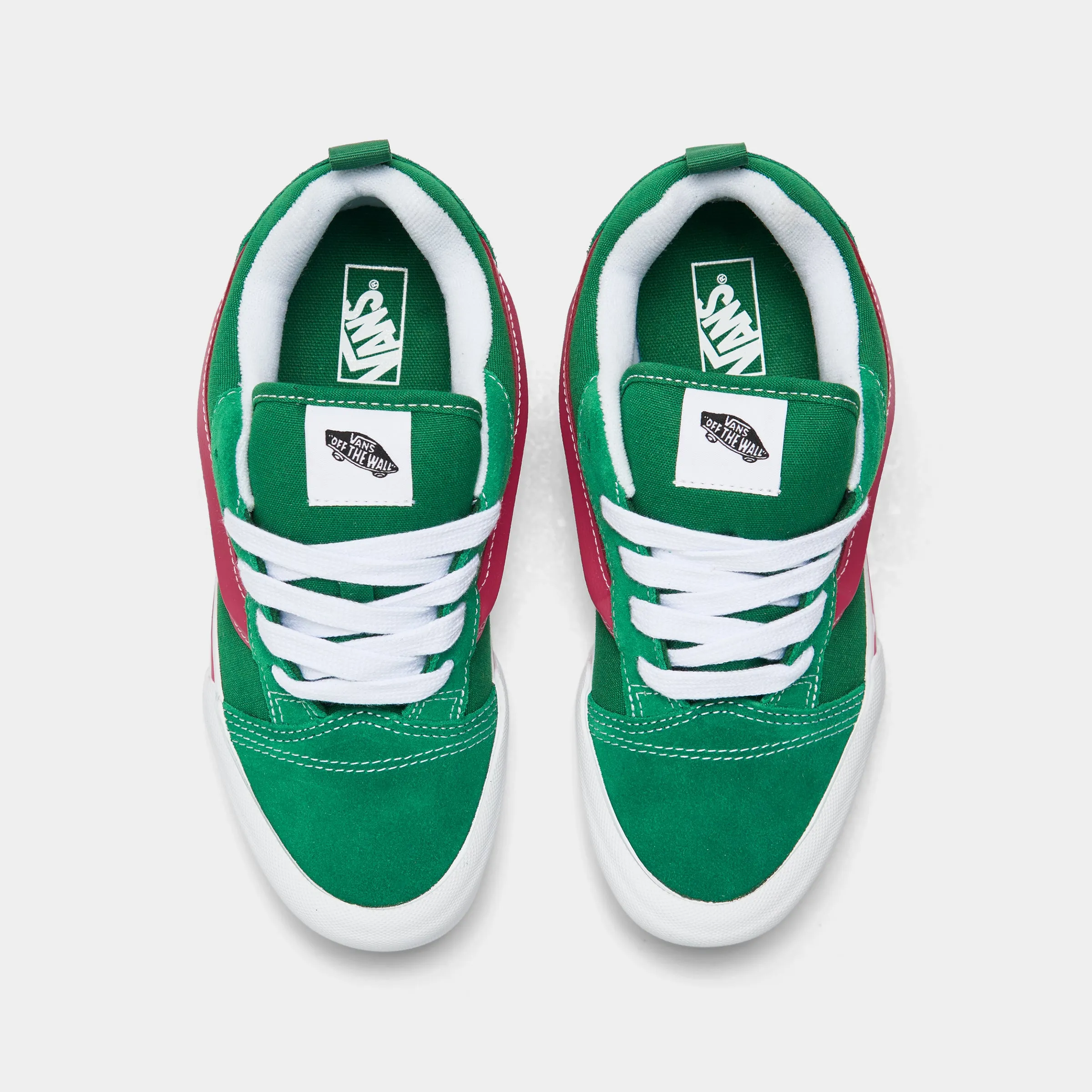 Vans Childrens' Knu Skool Green / Pink - White